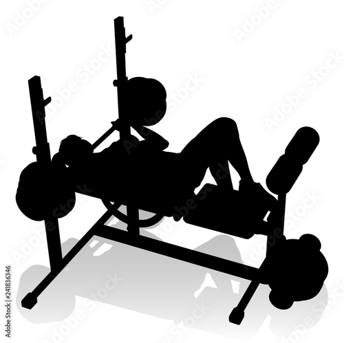 A woman in silhouette using...