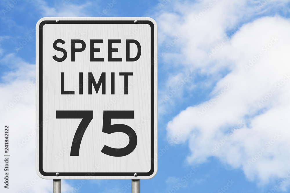 75 Speed Limit Sign