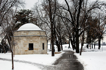 Wall Mural - Belgrade fortress in winter