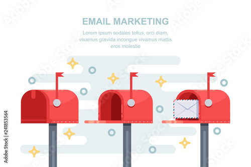 Cuadros en Lienzo Mail, email marketing strategy business concept