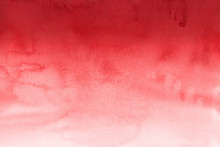 Red Ink And Watercolor Textures On White Paper Background. Paint Leaks And Ombre Effects. Hand Painted Abstract Image.
