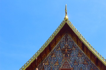 Temple with sky background