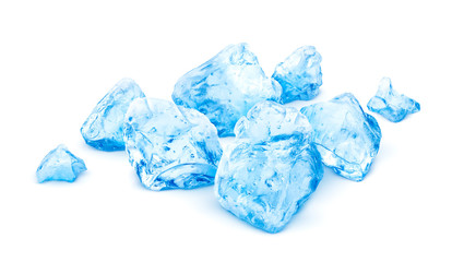 Wall Mural - heap of crushed ice isolated on white background