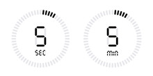 Timer Countdown With Minutes And Seconds Icons