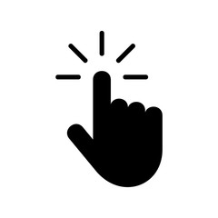 Poster - Hand Cursor Icon click. Isolated on White background
