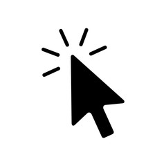 Poster - Cursor Icon click. Isolated on White background