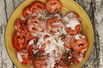 Canvas Print - Salade de tomates crémeuse