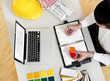 © goir - Building contractor with color swatch