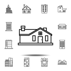 Poster - House outline icon. Simple outline vector element of Building icons set for UI and UX, website or mobile application