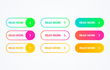 Poster - Read More colorful button set