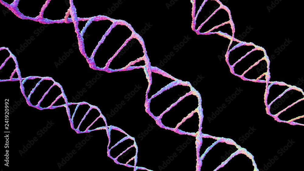 Nucleic Acids Microscope This scene was examined under an electron microscope of a DNA molecule ...