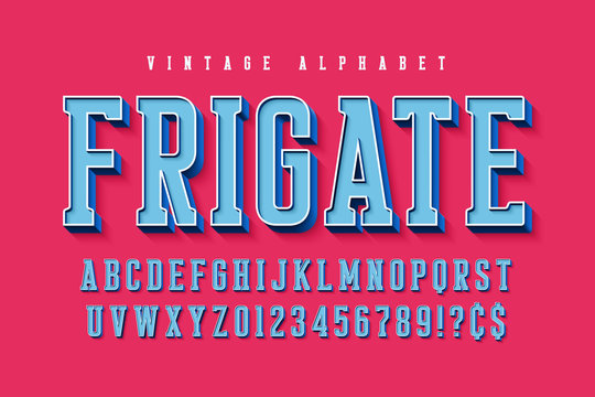 Cool vector 3d design of alphabet, typeface, font