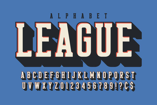 Cool vector 3d design of alphabet, typeface, font