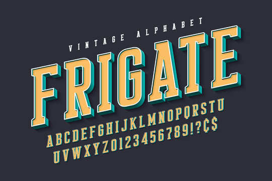 Cool vector 3d design of alphabet, typeface, font