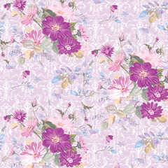  Fashionable pattern in small flowers. Floral background for textiles.