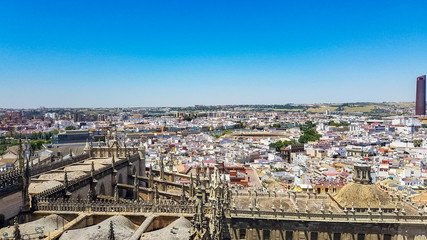 Sticker - City Scape of Seville Spain