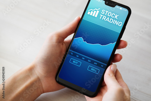 Mobile Trading Application With Stock Market Chart On Smartphone - 