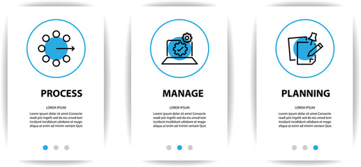 mobile application screen with business icon
