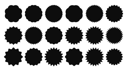 Wall Mural - sunburst sticker. vintage sale stickers, burst rays promo button and sun bursts price isolated vecto