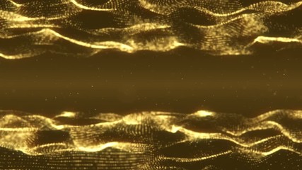 Wall Mural - golden stage animation awards particles background