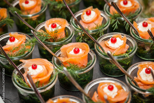 Fotomural Fingerfood - herzhafte Snacks für Party und Buffet