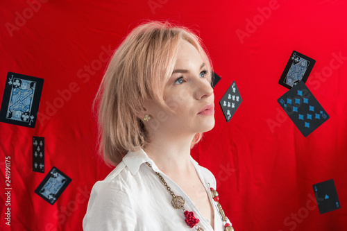 Portrait Of Magician Or Witch Or Fortune Teller Blonde Woman