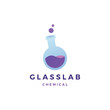 glass lab logo vector icon illustration