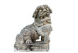 © Teerachai - Isolated image of Carving stone lion in Chinese style is popular used to show around Buddhism temple in Thailand and Southeast Asia countries.