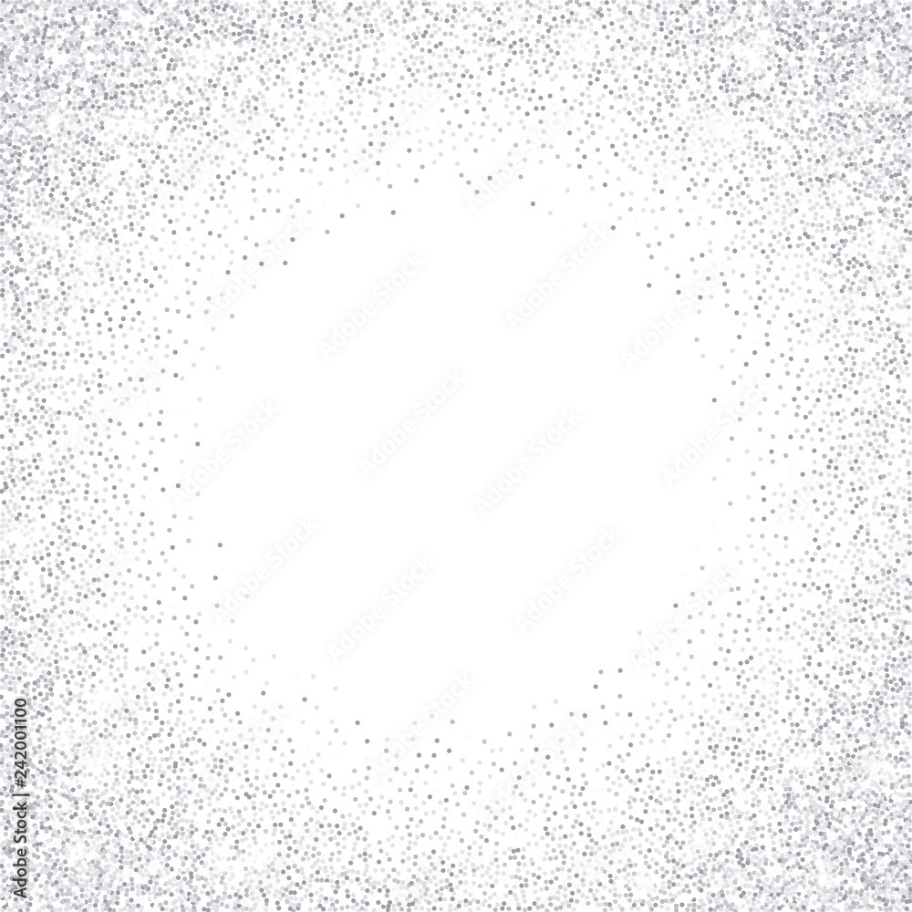 Vector falling silver glitter confetti dots rain. Sparkling glittering ...