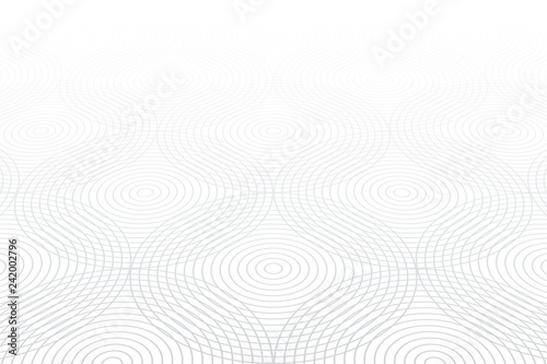 Circle lines pattern. White textured background.