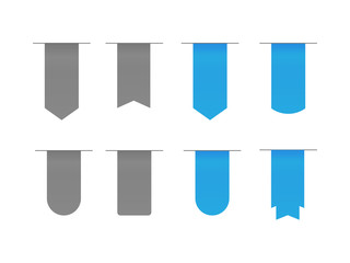 Wall Mural - Ribbons scroll banner. Banner label blue vector