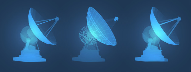 Wall Mural - abstract vector. radio antenna. astronomy and space research