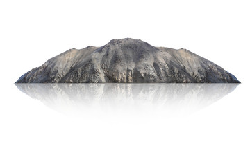 Wall Mural - mountain isolated on white background