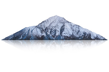 Wall Mural - mountain isolated on white background