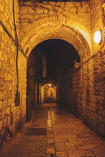 Ancient Streets And Buildings In The Old City Of Jerusalem