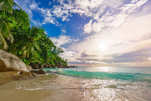 Sunny Day On Paradise Beach Anse Georgette,praslin Seychelles 45