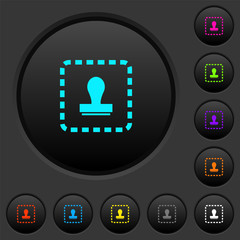 Sticker - Place watermark dark push buttons with color icons