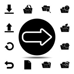 Poster - Forward and back or undo in circle, arrow icon. Simple glyph vector element of web, minimalistic icons set for UI and UX, website or mobile application