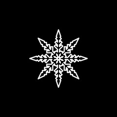 Poster - Snowflake, snow, winter icon. Element of winter icon for mobile concept and web apps. Detailed Snowflake, snow, winter icon can be used for web and mobile
