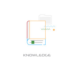 Poster - business education learning knowledge concept line style isolated