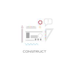 Poster - new idea inspiration creative design business construct concept line style isolated