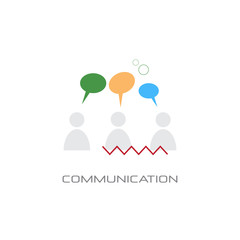 Poster - chat bubble speech communication social network concept line style isolated