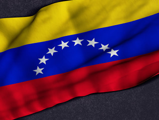 Flag of Venezuela on black background