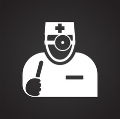 Fototapete - Doctor icon on black background for graphic and web design, Modern simple vector sign. Internet concept. Trendy symbol for website design web button or mobile