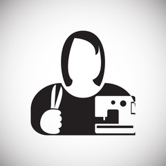 Fototapete - Tailor icon on white background for graphic and web design, Modern simple vector sign. Internet concept. Trendy symbol for website design web button or mobile