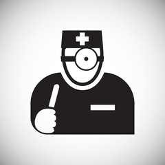Fototapete - Doctor icon on white background for graphic and web design, Modern simple vector sign. Internet concept. Trendy symbol for website design web button or mobile