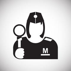 Fototapete - Subway worker icon on white background for graphic and web design, Modern simple vector sign. Internet concept. Trendy symbol for website design web button or mobile