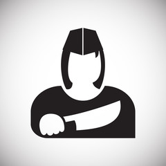 Fototapete - Butcher icon on white background for graphic and web design, Modern simple vector sign. Internet concept. Trendy symbol for website design web button or mobile