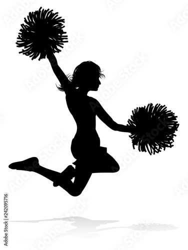 Cheerleader detailed silhou...