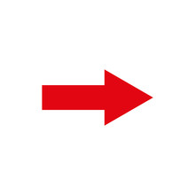 Red Arrow. Vector Icon